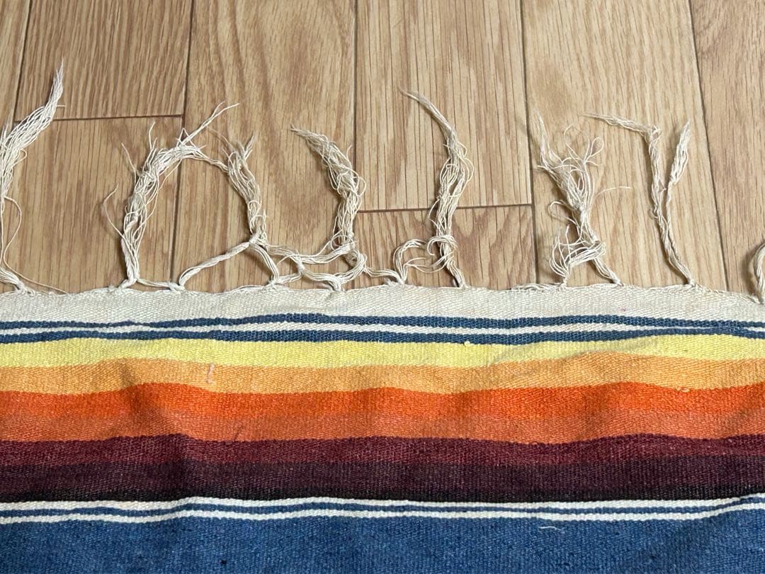 30s 40s ビンテージ メキシカンラグ サラぺ 大判 アンティーク