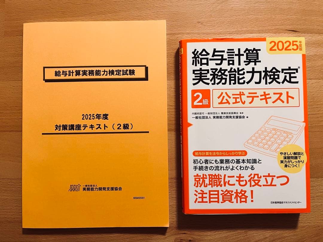 給与計算実務能力検定 2025年度 2級模試講座+公式テキスト
