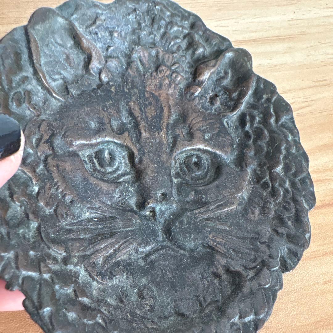 アンティーク　フランス　猫トレイ