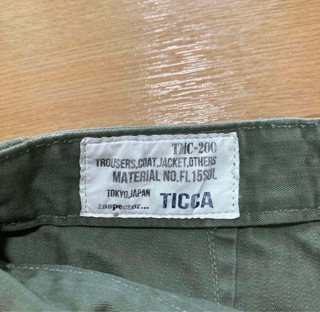 【新品未使用】ティッカ クロップドカーゴパンツ　現行 カーキ 日本製