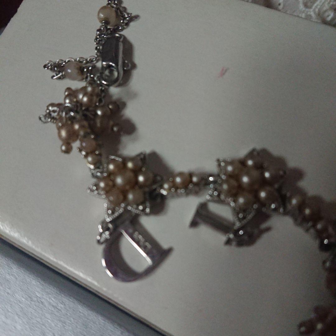 ディオールロゴ パールネックレス 難あり