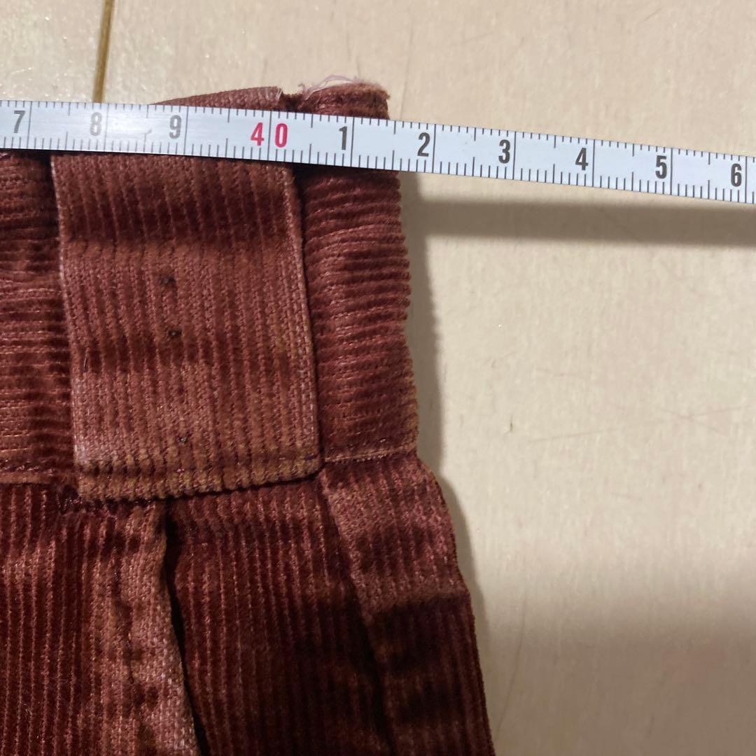 j*3様 dickies アルミジップ　 ボルドー　コーデュロイ パンツ　〜80