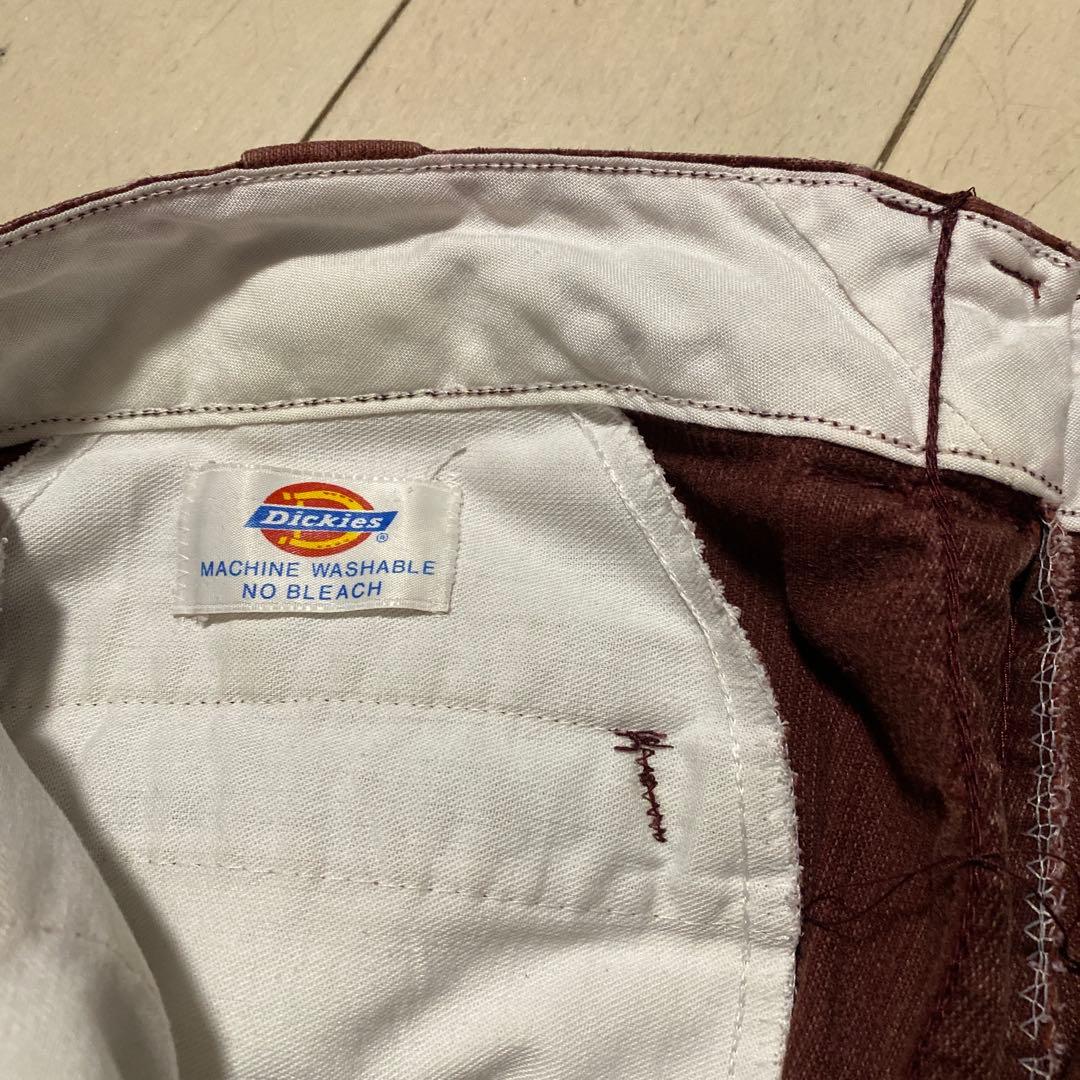 j*3様 dickies アルミジップ　 ボルドー　コーデュロイ パンツ　〜80