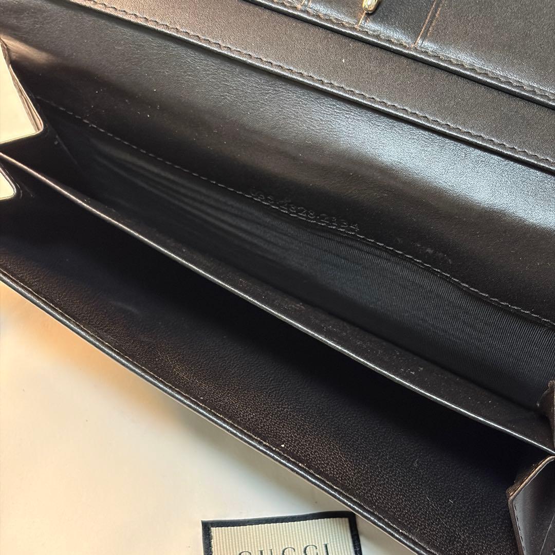 【箱・袋付き】GUCCI グッチ ジャッキー 長財布 シマ