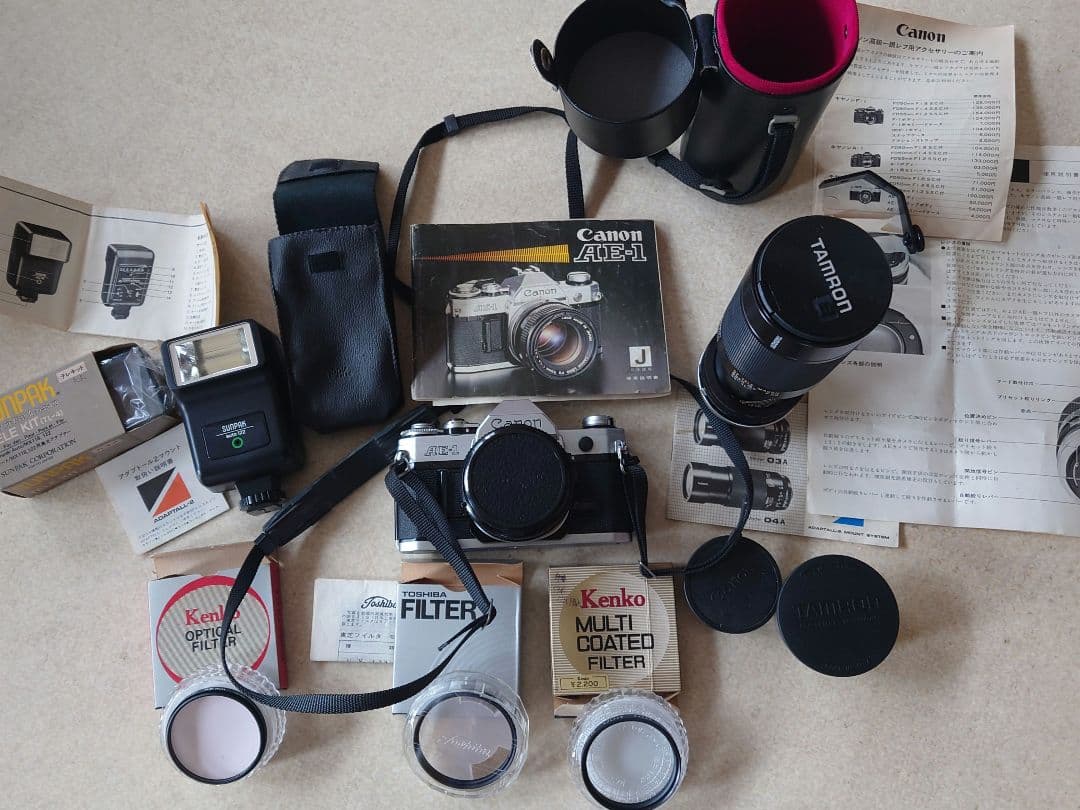 ◆Canon AE-1 /カメラ ズームレンズ ストロボ set