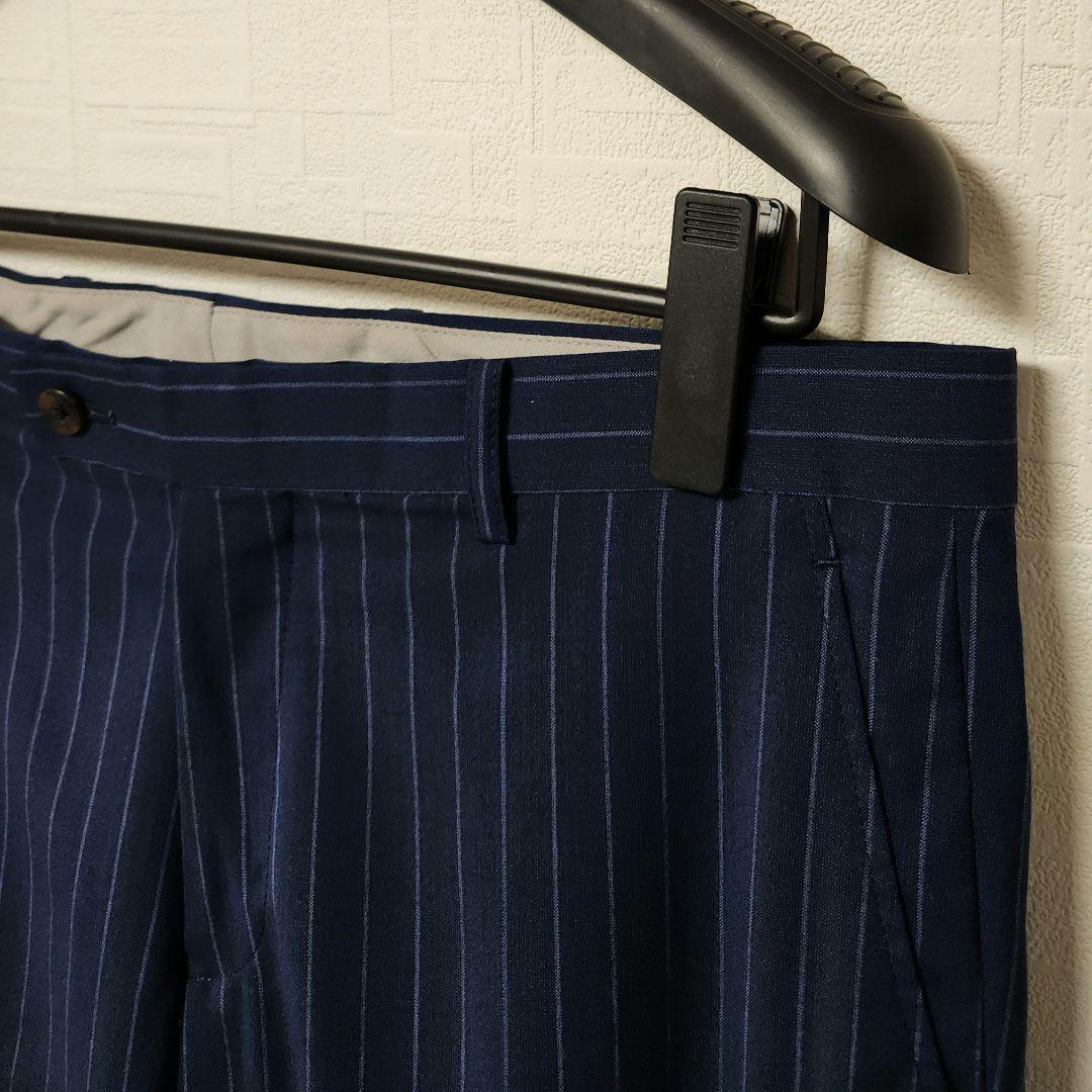 アレキサンダージュリアン　×　マルゾット　メンズ　スーツ　濃紺　ストライプ