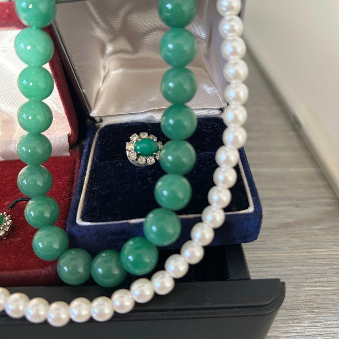 遺品整理 家財整理　緑石　天然　ネックレス 等　㉕