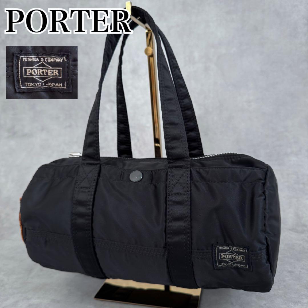 美品 廃盤 ポーター タンカー ミニボストン S ドラムバッグ ダッフル 黒