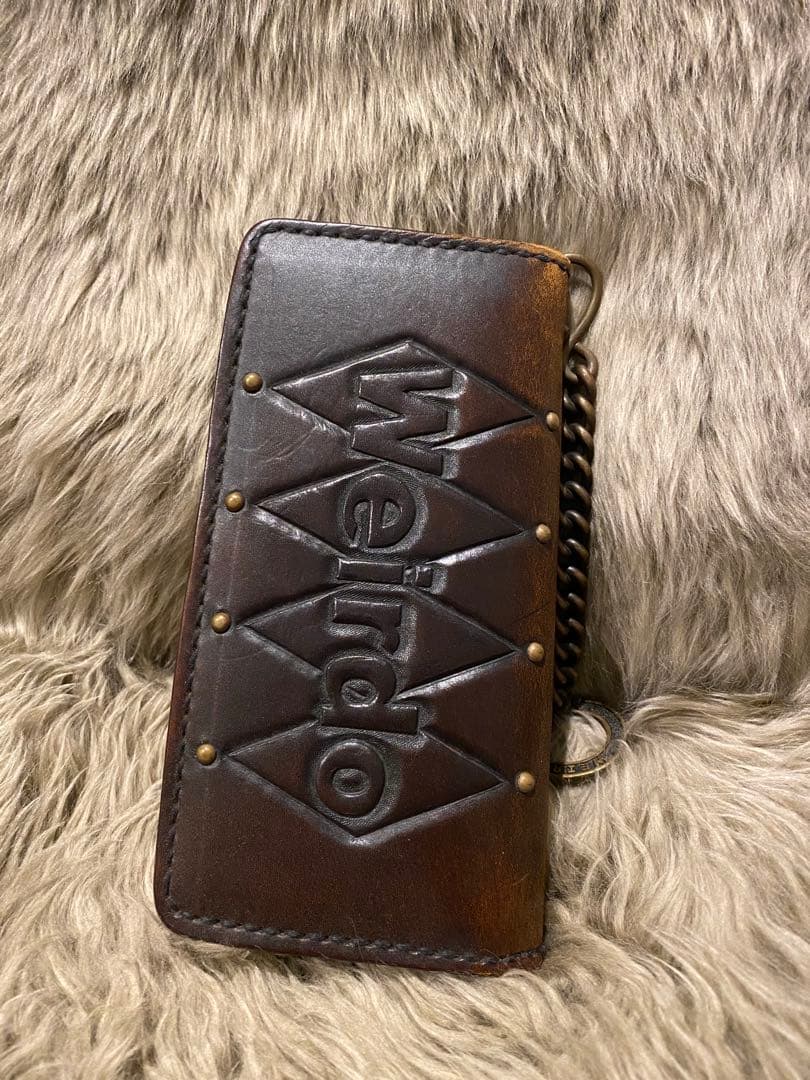 weirdo ウォレットチェーン ブラウンレザー