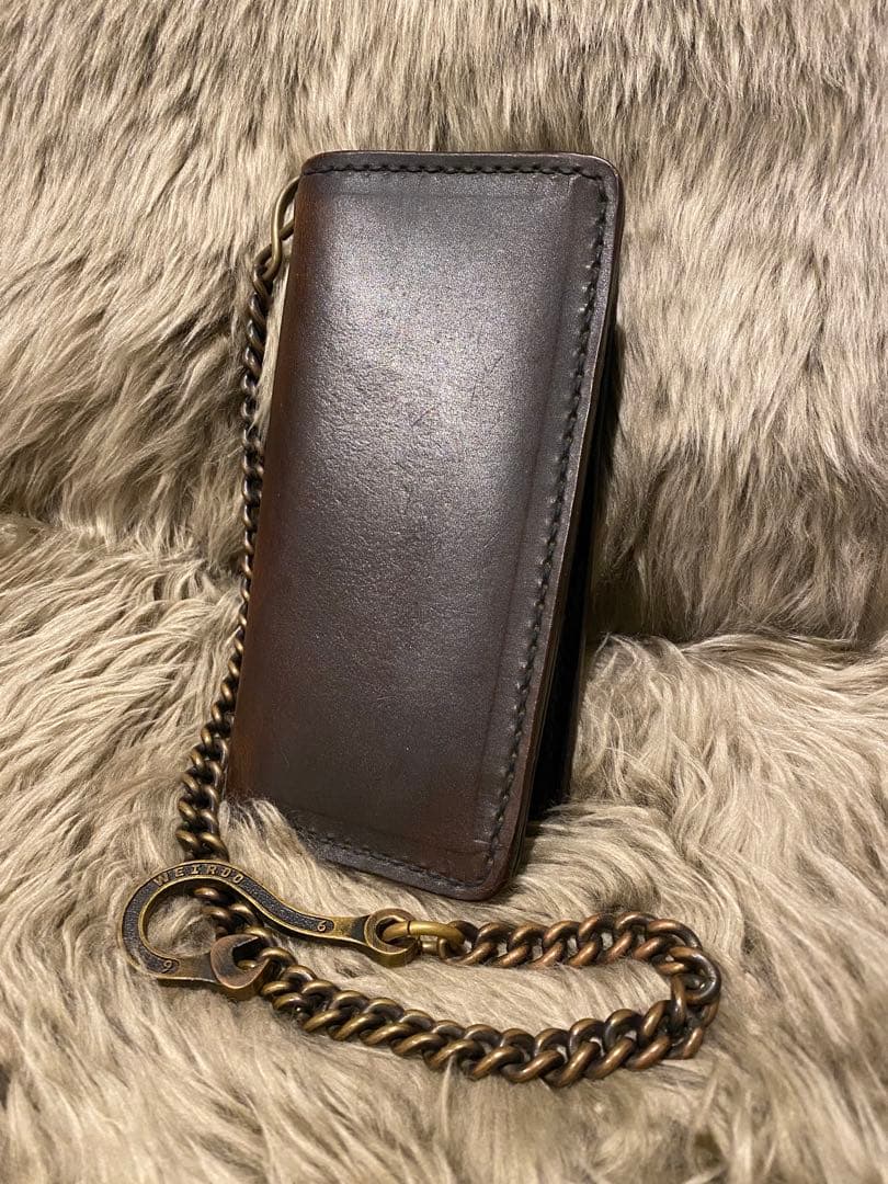 weirdo ウォレットチェーン ブラウンレザー
