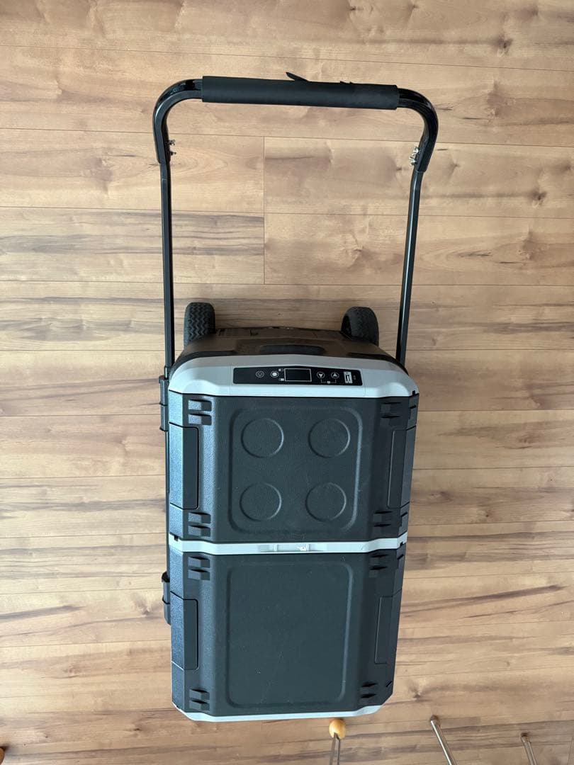 Goture 車載冷蔵庫 40L 大容量キャスター付き 調整ハンドル付き