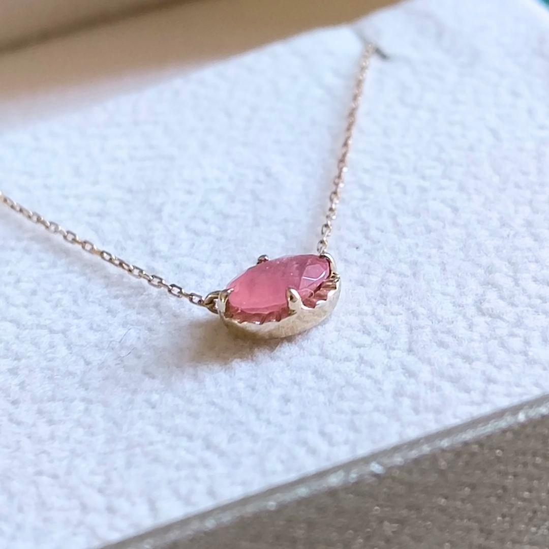 ポンテヴェキオ　K10 YG　ロードクロサイト　インカローズ　ネックレス