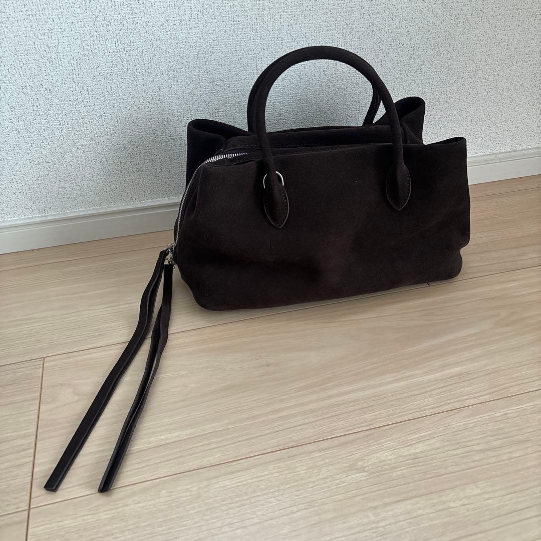 バッグ A.subjjject Suede Boston square bag S