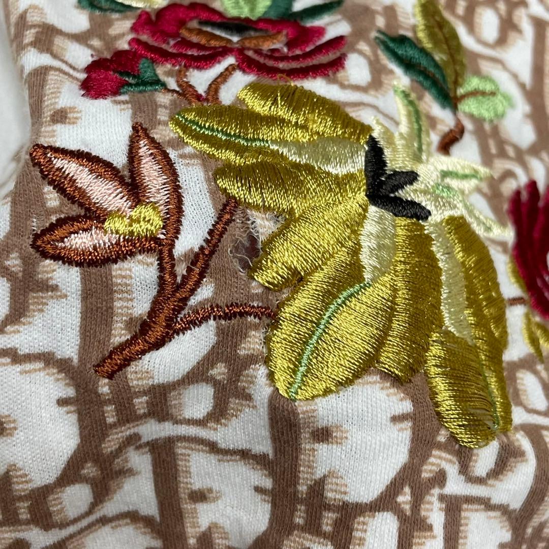 Christian Dior ディオール トロッター 花柄刺繍 Tシャツ