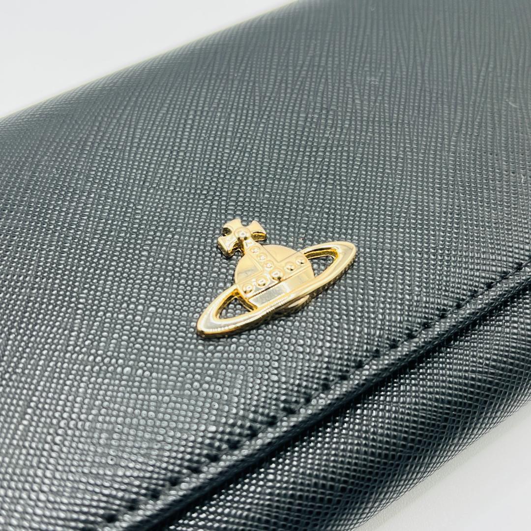 未使用 Vivienne Westwood 長折財布 黒 シンプル チェーン