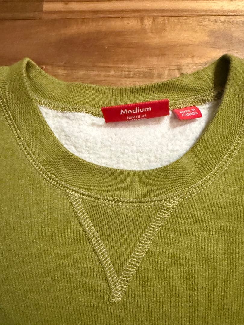 トップス Supreme Small Box Crewneck Heather Olive
