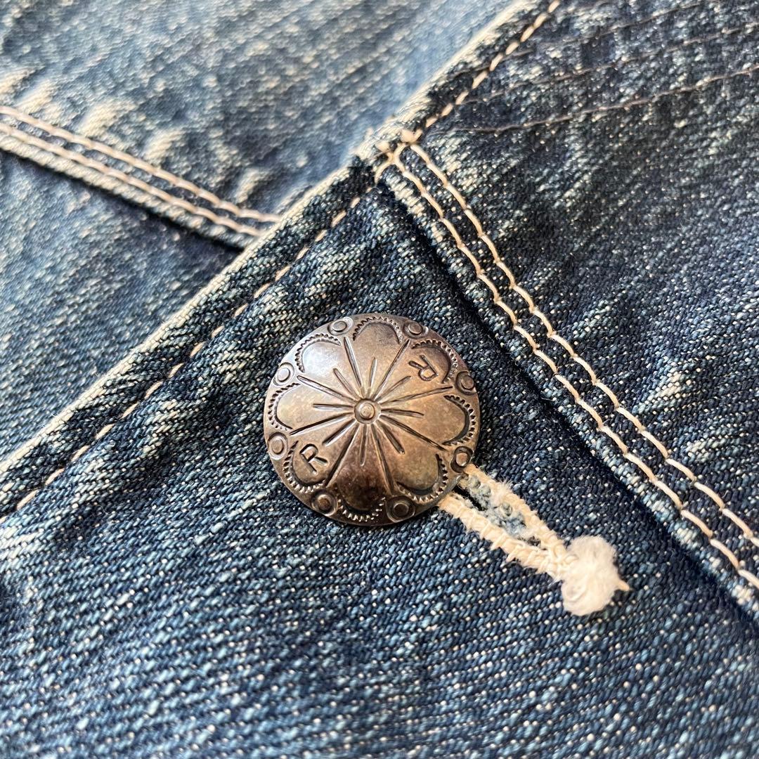 希少 45rpm カバーオール デニムジャケット 4 インディゴ ロゴ刺繍