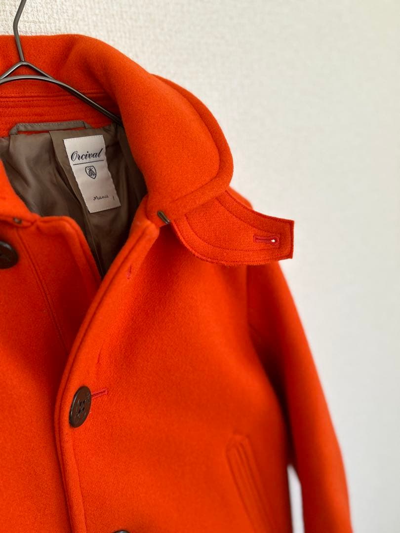 ✨極美品✨ORCIVAL オーシバルフード付きオレンジウールコート