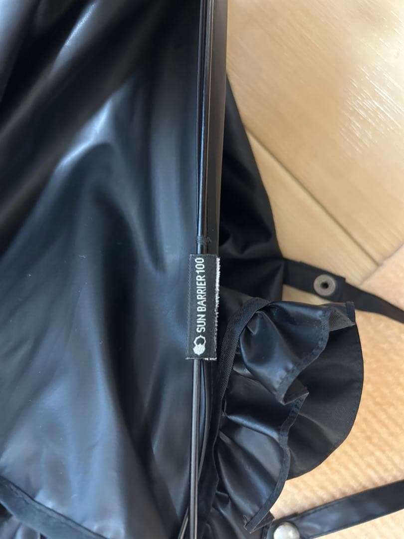 SUN BARRIER100 折りたたみ日傘/2段折りフリル