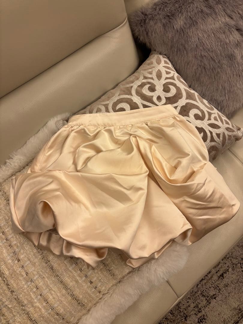 スカート NOTRE emor drape mini skirt ivory