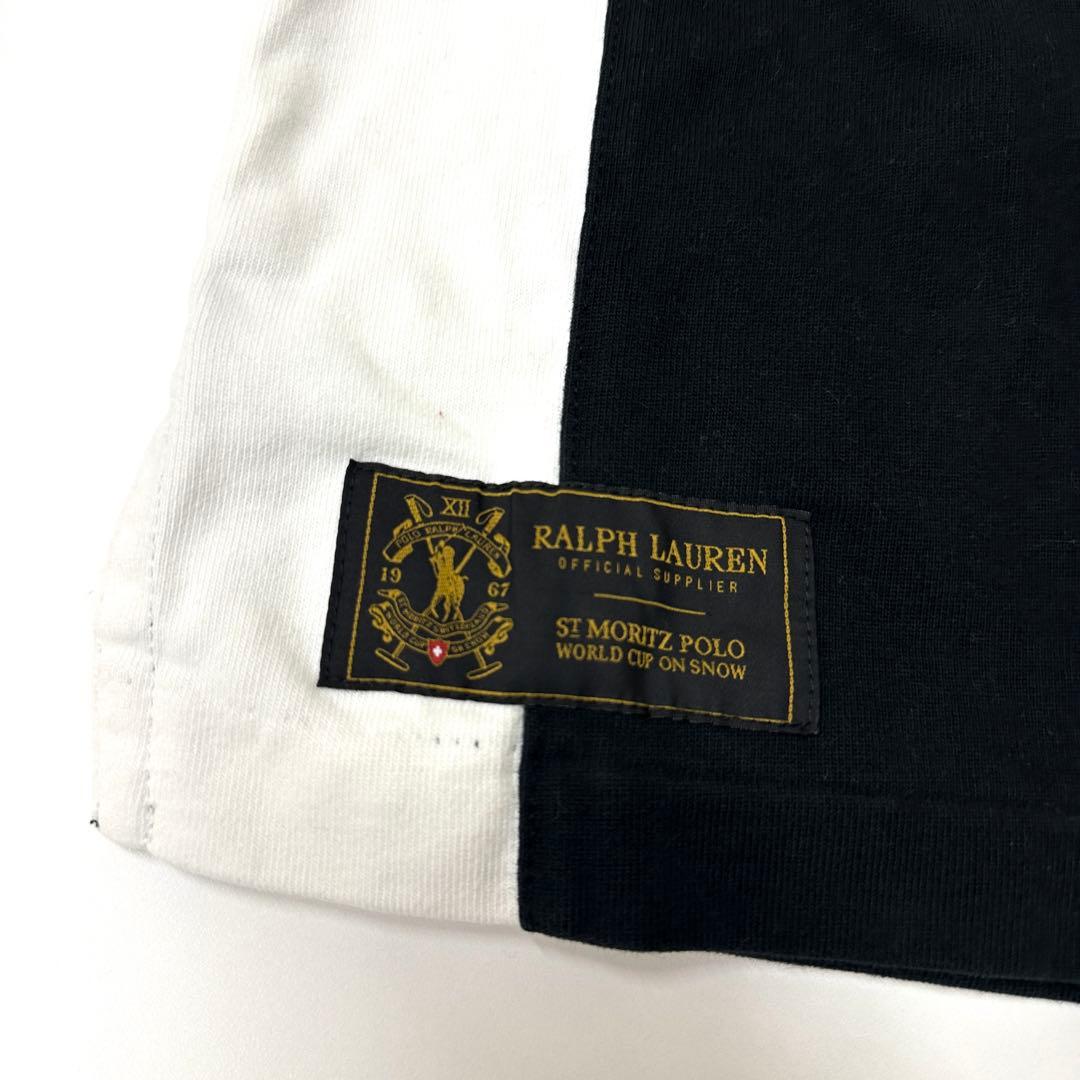 90's ラルフローレン×サンモリッツ ワールドカップ 長袖 ラガーシャツ