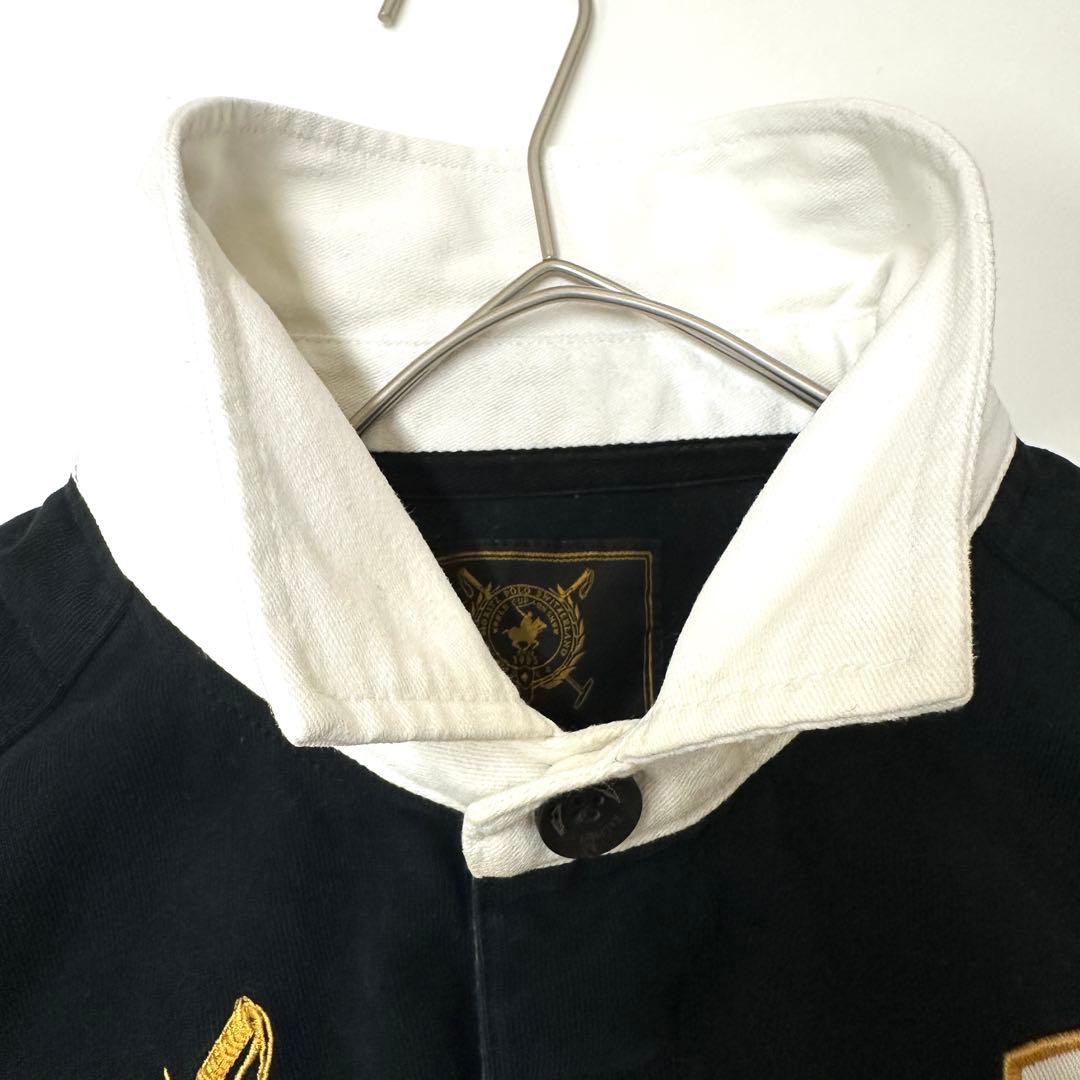 90's ラルフローレン×サンモリッツ ワールドカップ 長袖 ラガーシャツ