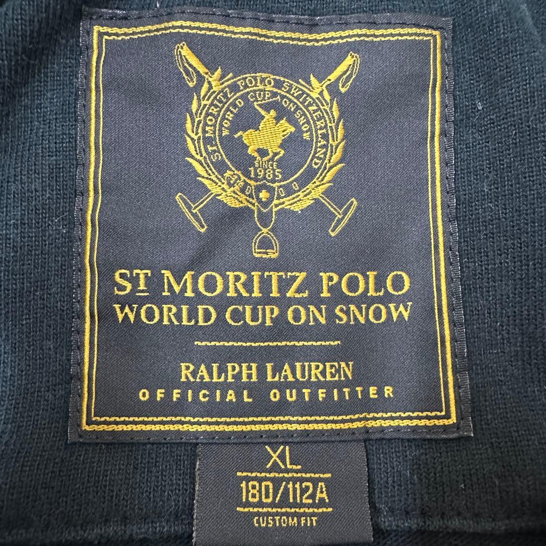 90's ラルフローレン×サンモリッツ ワールドカップ 長袖 ラガーシャツ