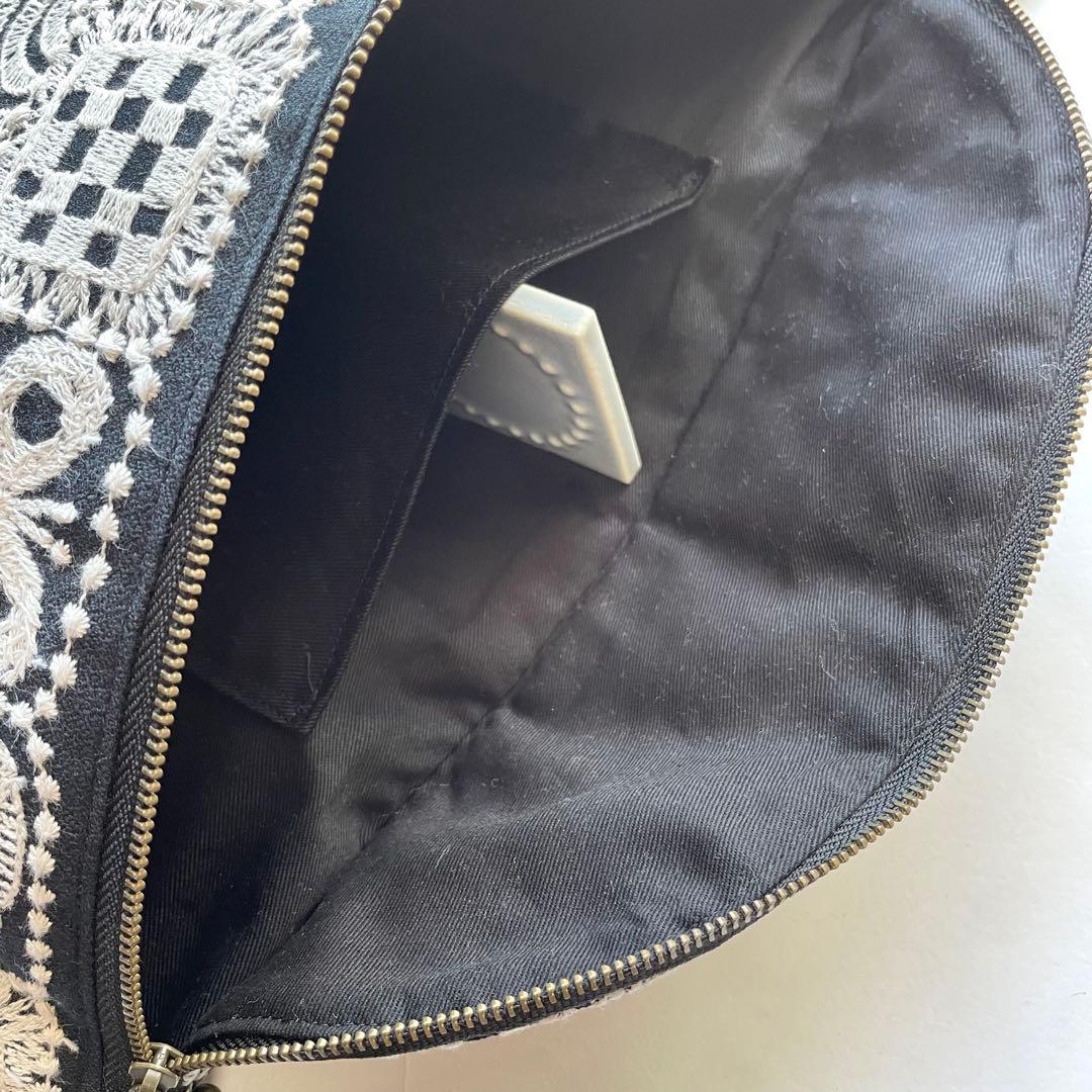 ミナペルホネン フォレストタイルダークネイビー　ハンドメイドボディバッグ