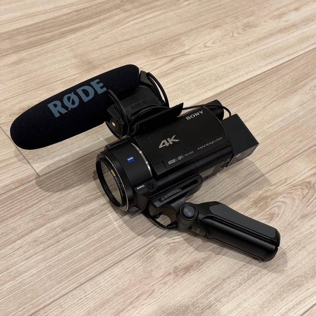 フルセット SONY FDR-AX60バッテリー3個、マイク、グリップ等他