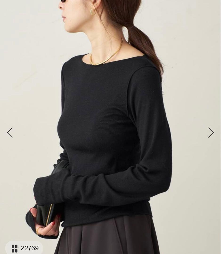 新品　Plage super100s Jersey boat/N プルオーバー