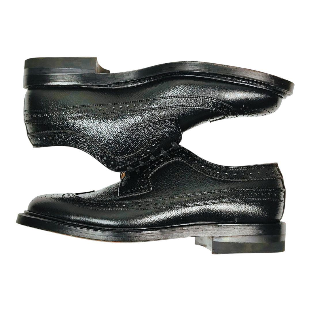 REGAL リーガル レースアップシューズ ウィングチップ シボ革 ブラック