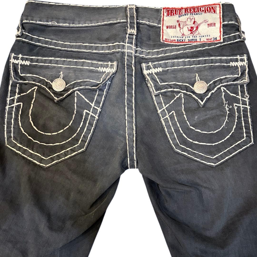h*a様 ビンテージTrue Religionブラックデニムトュルーレリジョシュ
