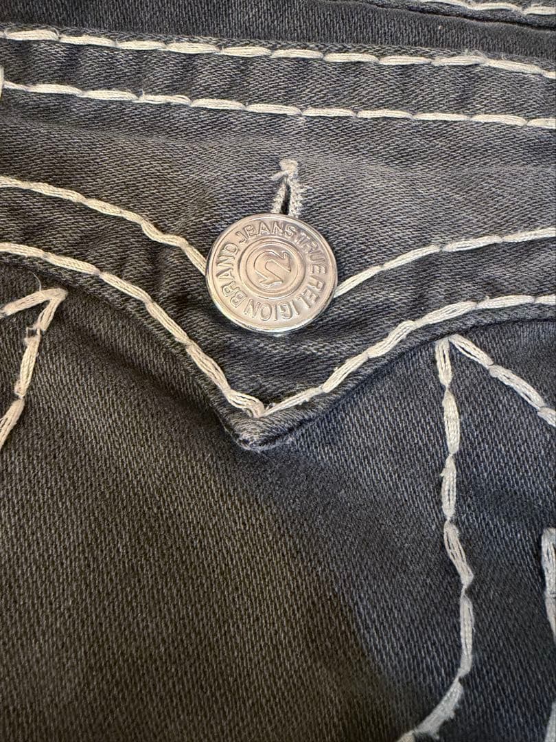 h*a様 ビンテージTrue Religionブラックデニムトュルーレリジョシュ