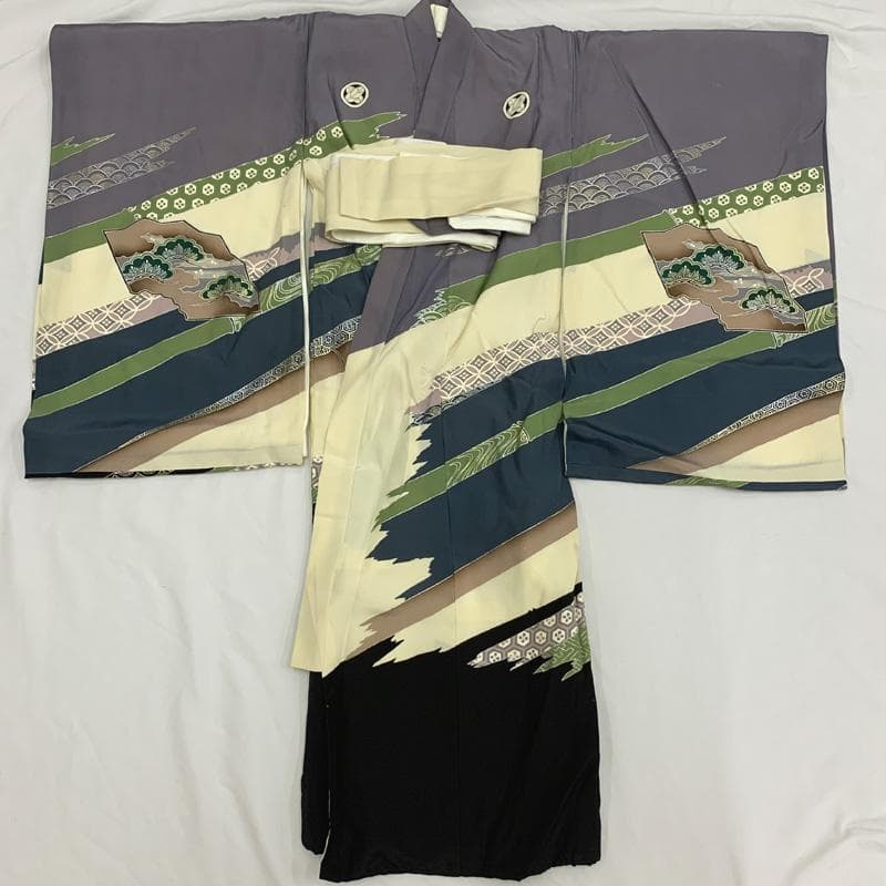 401ay27, 504ax54 □お宮参り掛け着 男児祝い着 長襦袢付□