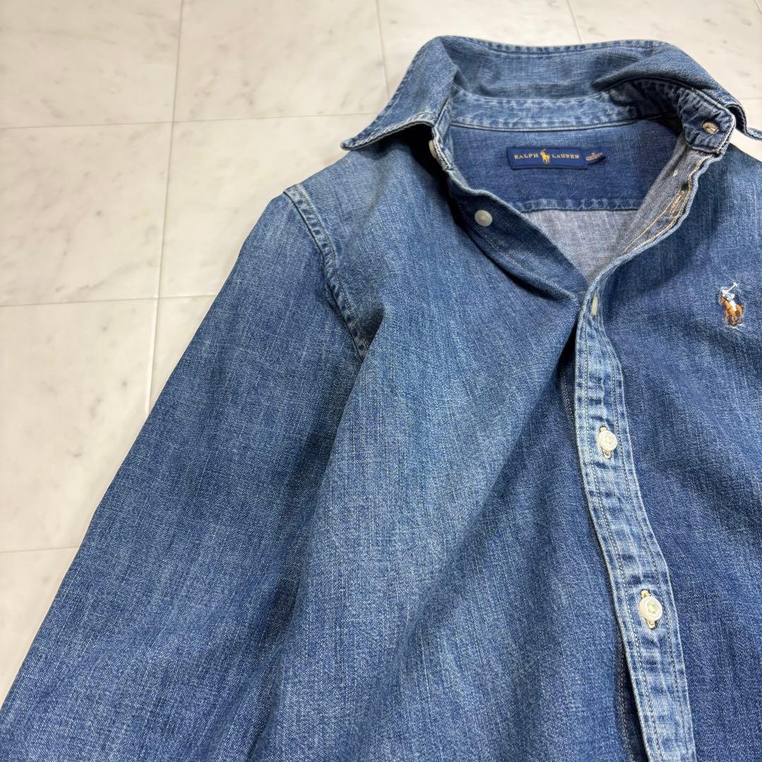 RALPH LAUREN★デニムシャツ ボタンダウン ロゴ刺繍