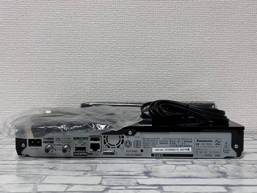 2021年製　パナソニック　HDDレコーダー/BDプレイヤー　UN-TD9S