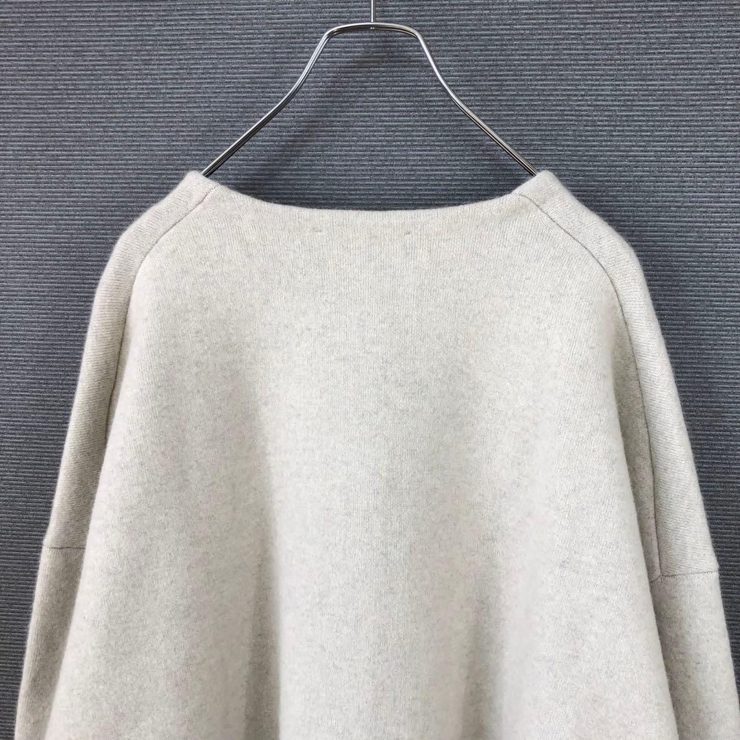 未使用品 BEARDSLEY 洗えるニットコート F アイボリー