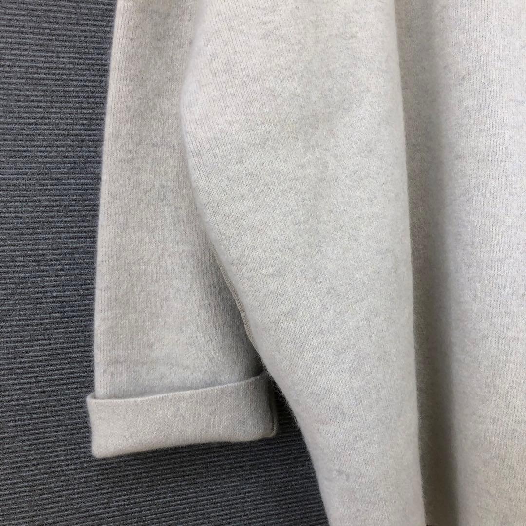 未使用品 BEARDSLEY 洗えるニットコート F アイボリー