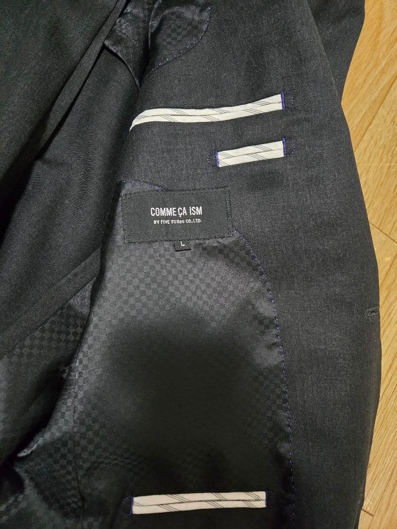 ネ*コ様 COMME CA ISM新品 ダークグレー ビジネススーツ Lサイズ