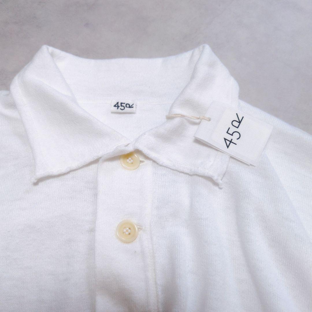 美品✨️45R デイリーニットソーのドレス❁たっぷり身幅 ロング 白 現行タグ