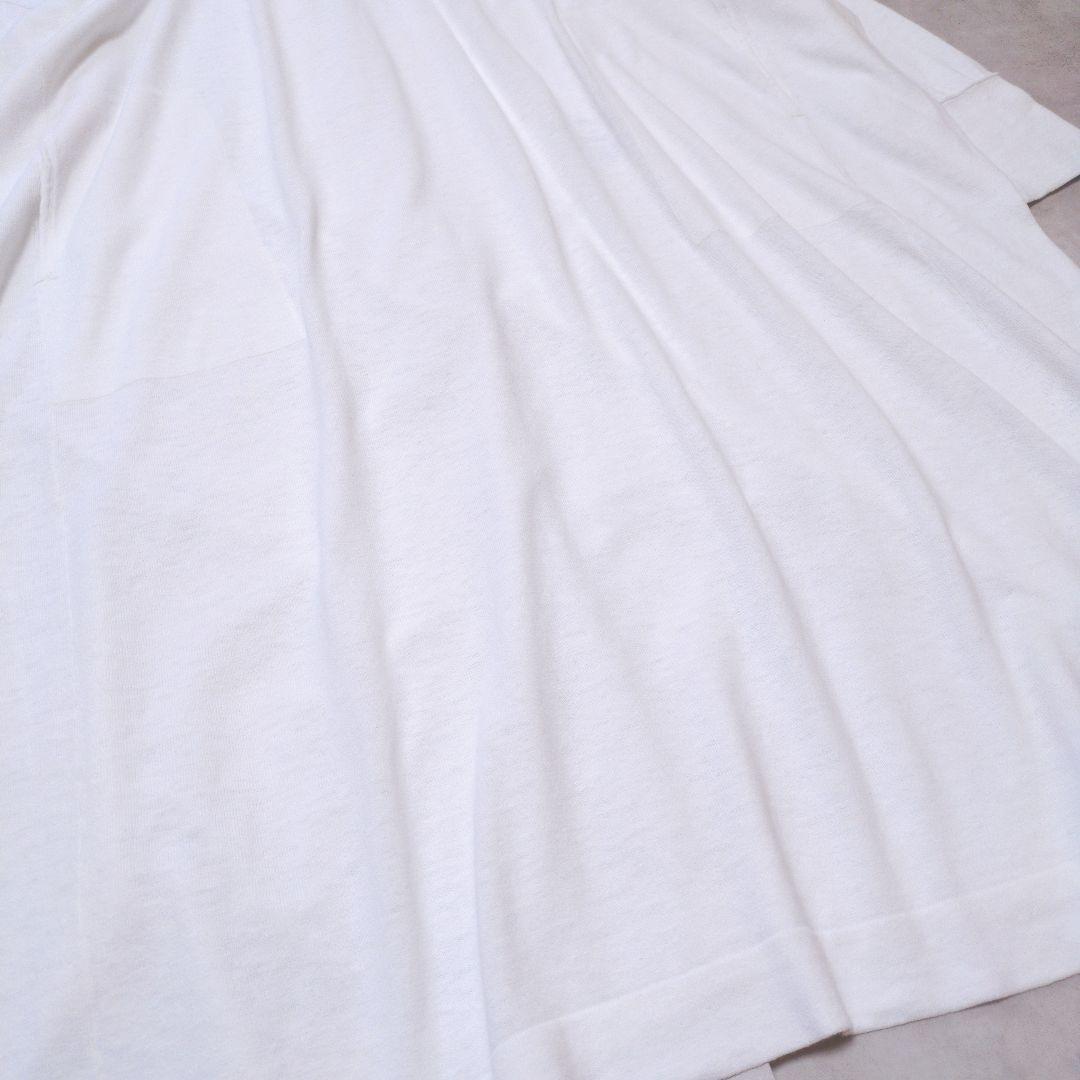美品✨️45R デイリーニットソーのドレス❁たっぷり身幅 ロング 白 現行タグ