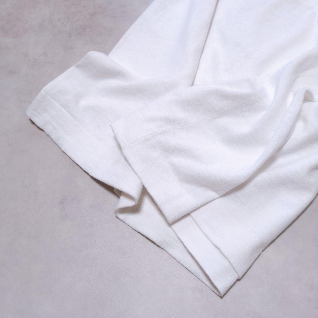 美品✨️45R デイリーニットソーのドレス❁たっぷり身幅 ロング 白 現行タグ