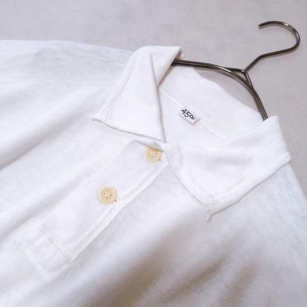 美品✨️45R デイリーニットソーのドレス❁たっぷり身幅 ロング 白 現行タグ