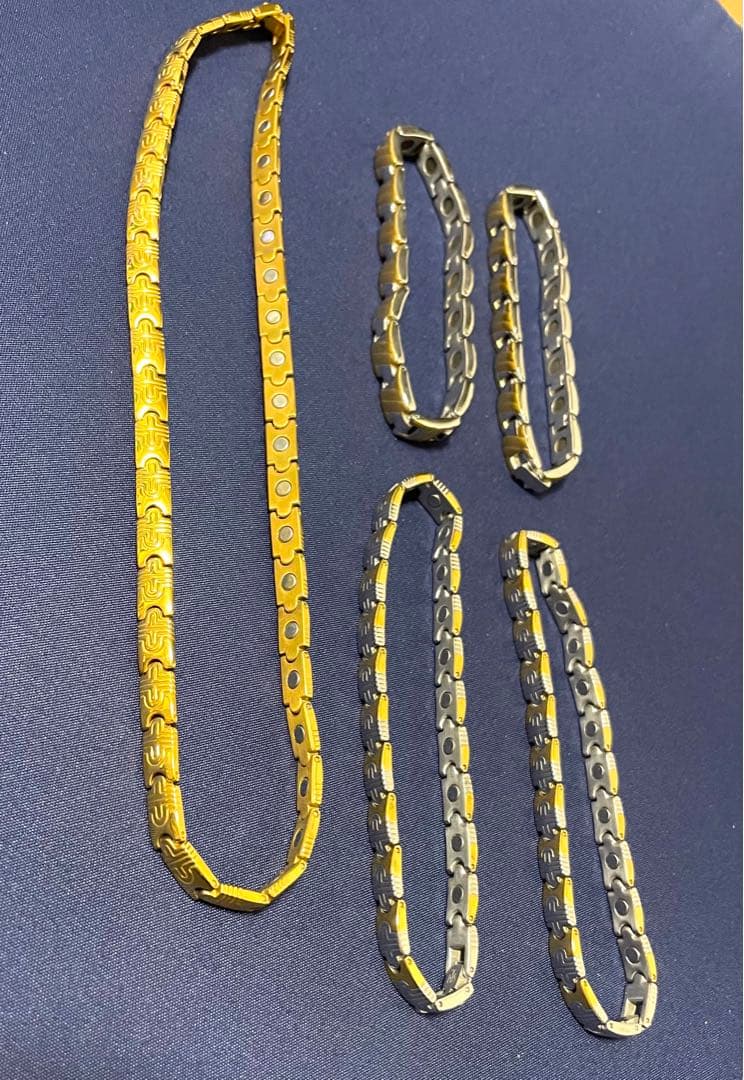 外山★TOYAMA Z磁気ネックレス　ブレスレット　アンクレット5点セット