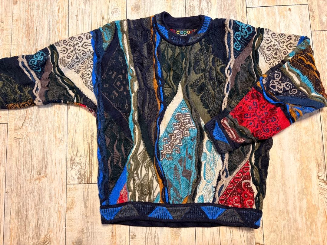 COOGI（クージー）ウール 3Dニット セーター 立体 マルチカラー