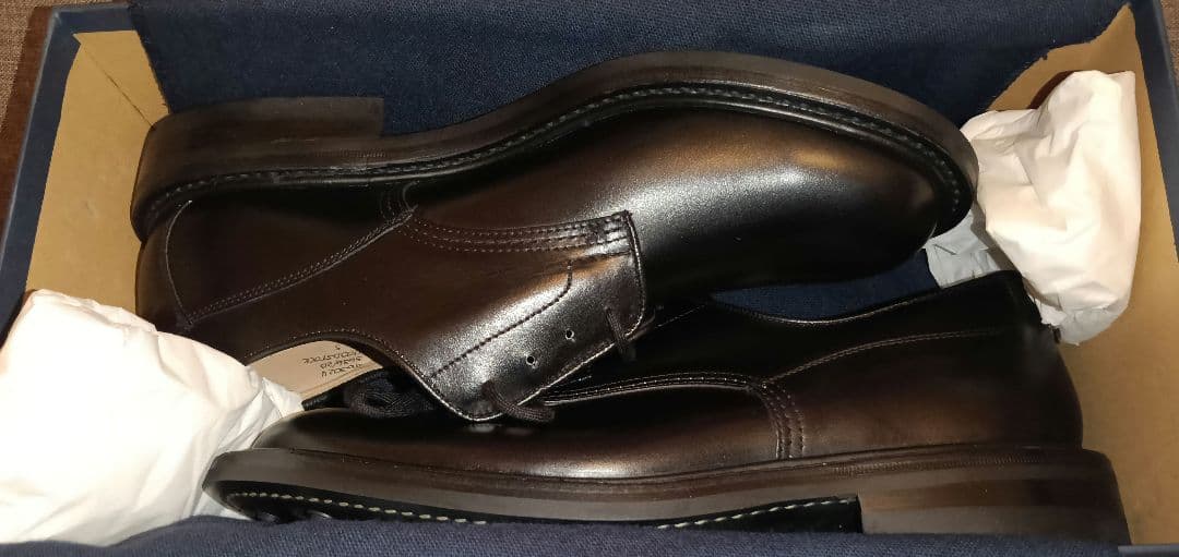 トリッカーズ プレーントゥ ウッドストック ブラックボックスカーフM5636