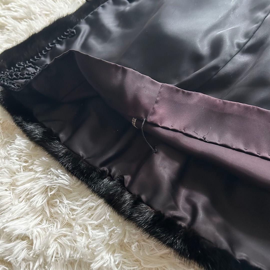 SAGA MINK  タグ付き ミンクファーコート 黒