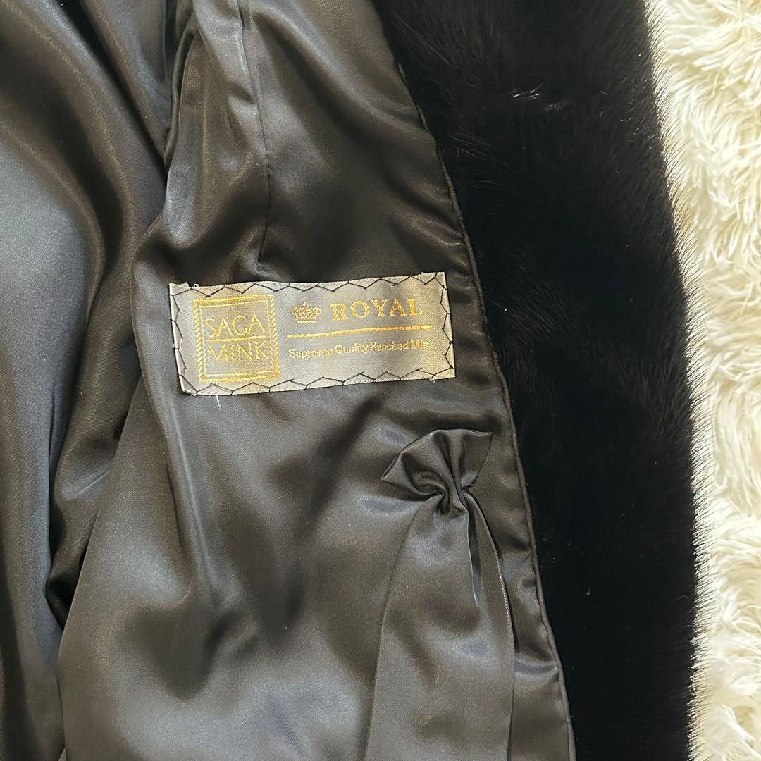 SAGA MINK  タグ付き ミンクファーコート 黒