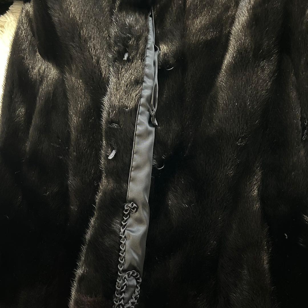 SAGA MINK  タグ付き ミンクファーコート 黒