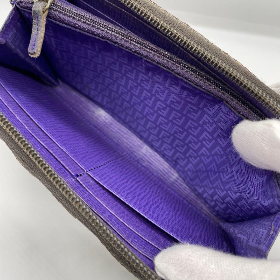 【良品】 FENDI フェンディ ズッカ FF 長財布